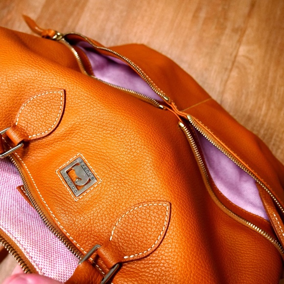 Dooney & Bourke Dillen Double Pocket Satchel, Caramel - Picture 6 of 11
